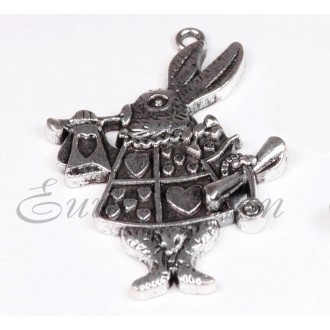 Подвеска мет.№614 25х38мм цв.Silver (цена за 1шт)